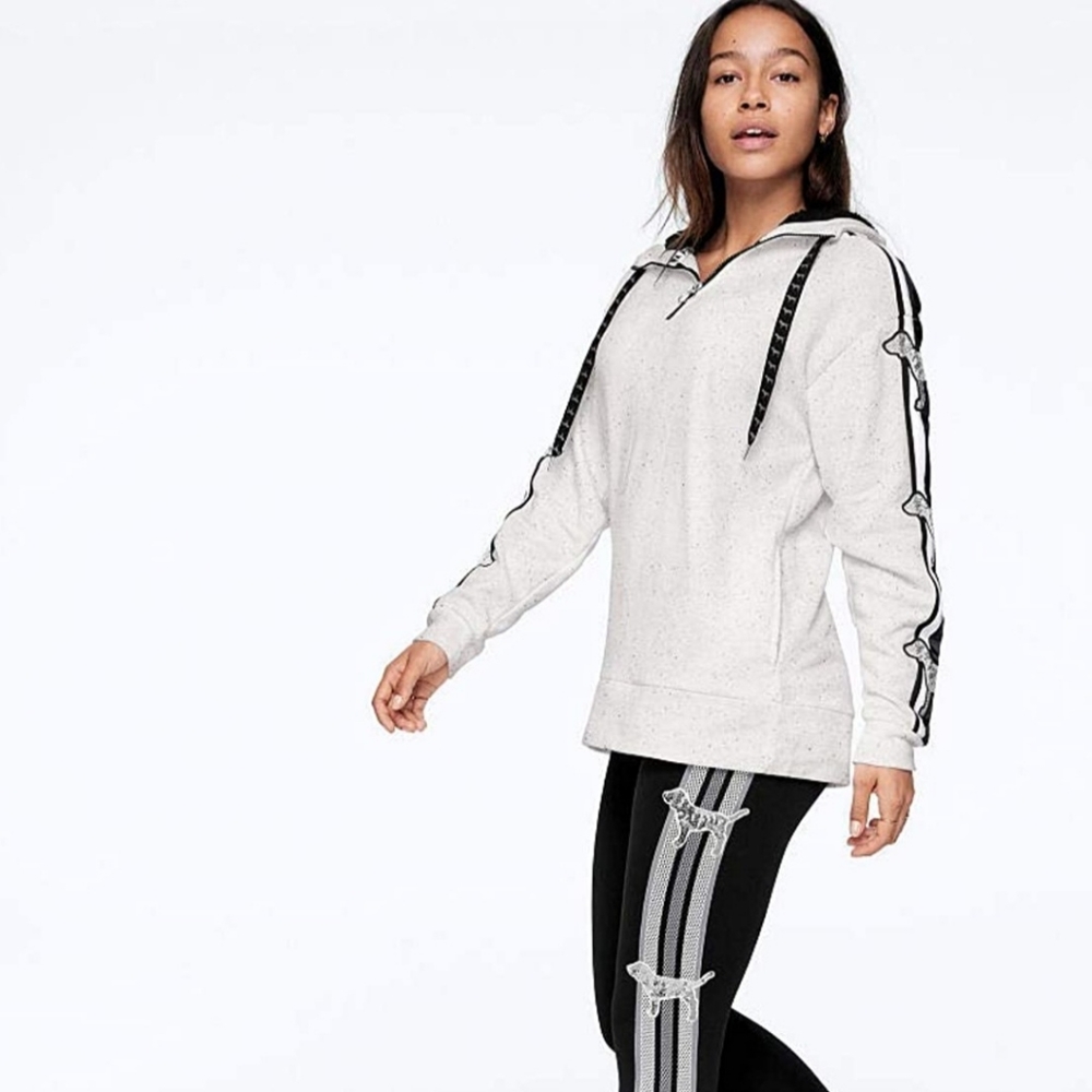 ⭐VS PINK BLING SHERPA HALF-ZIP HOODIE⭐ - Picture 3 of 12
